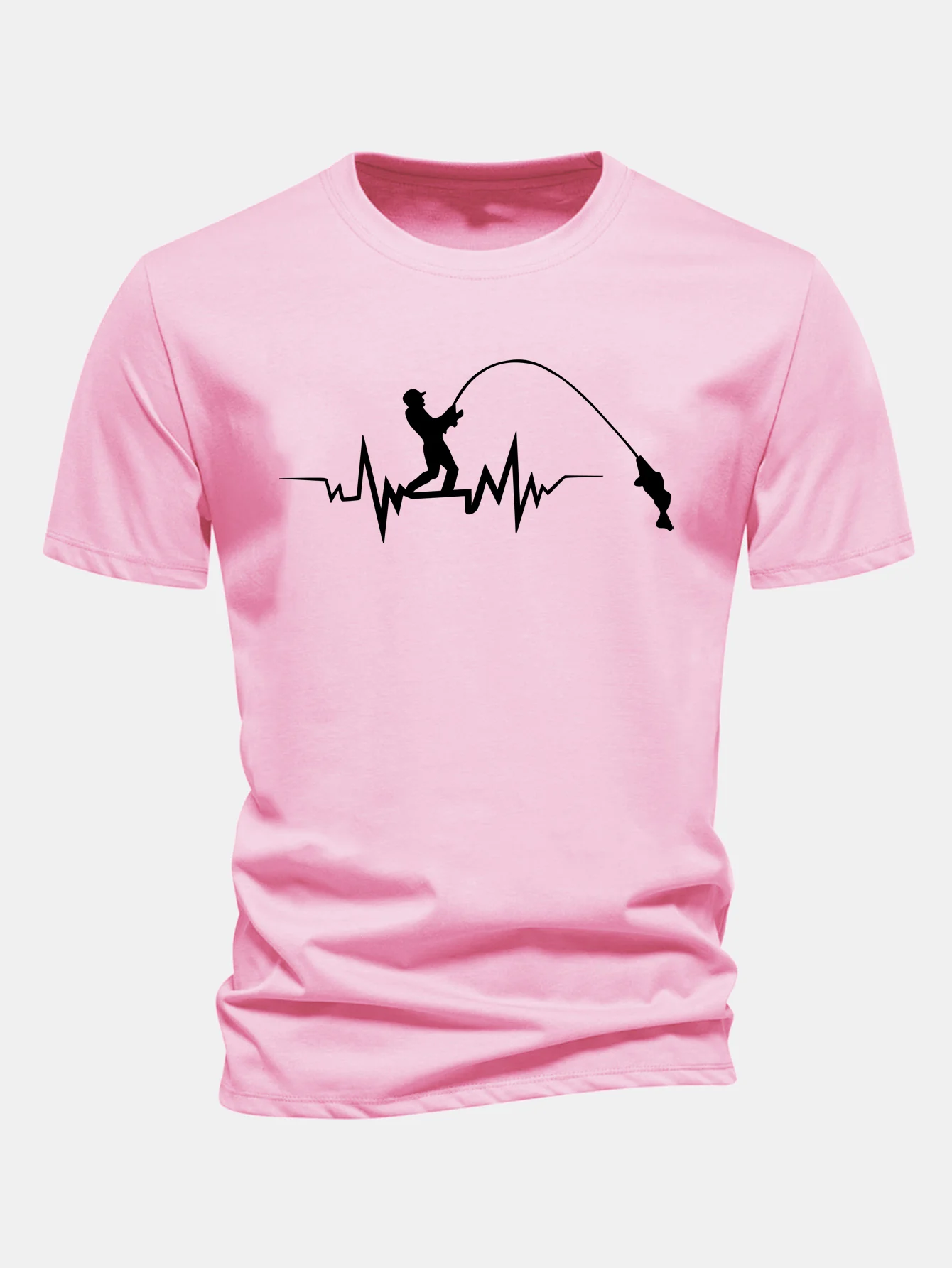 Regular Fit Fishing Print Cotton T-Shirt - Image 10