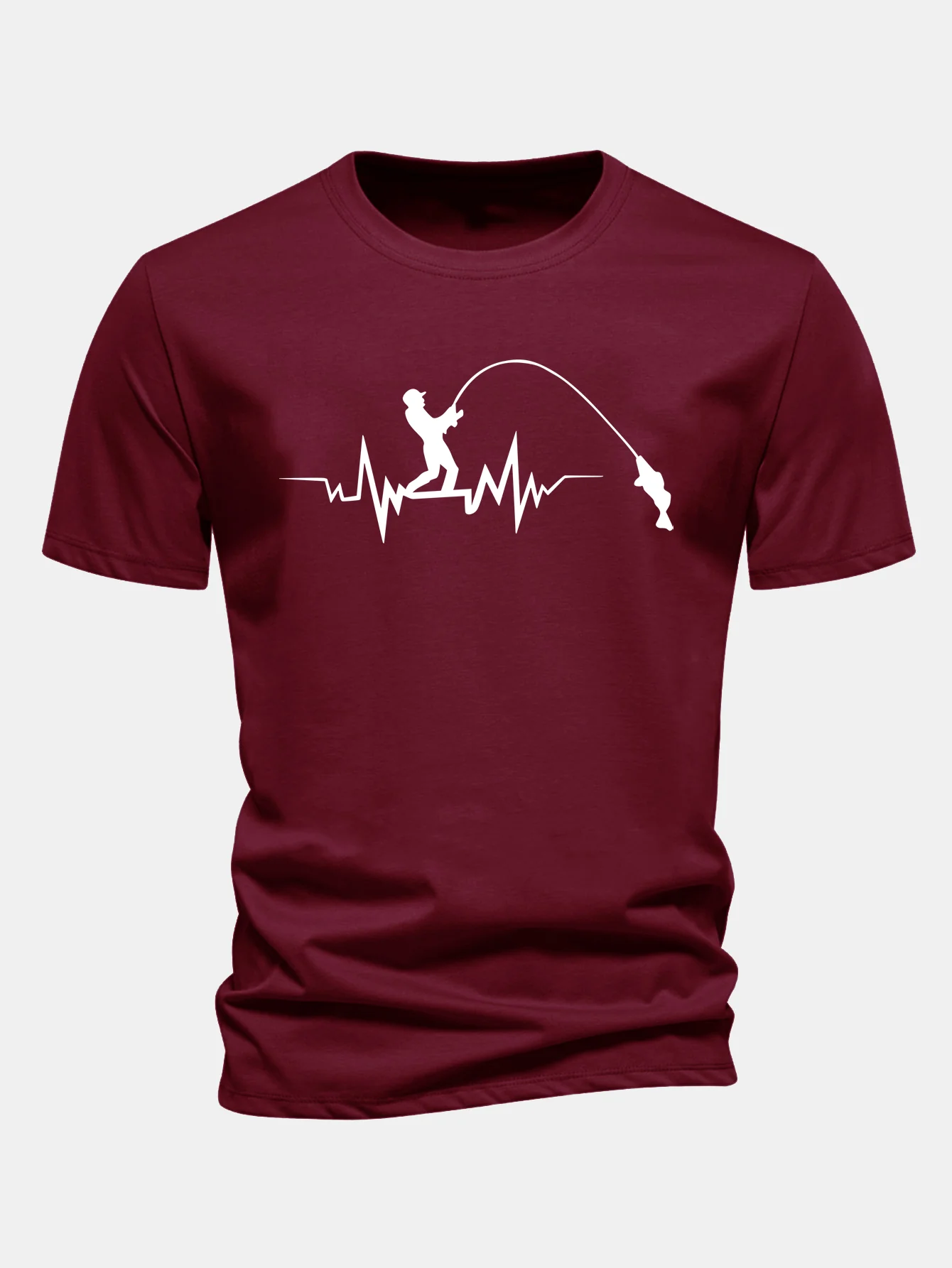 Regular Fit Fishing Print Cotton T-Shirt - Image 11