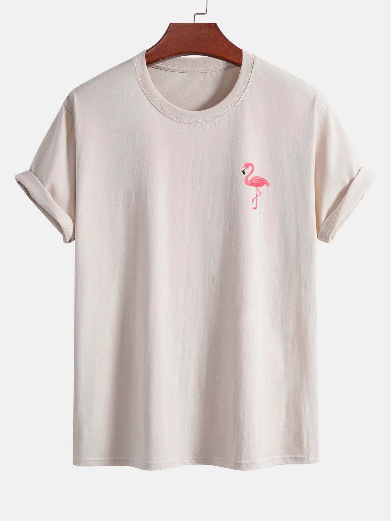 Regular Fit Flamingo Print Baumwoll-T-Shirt - Image 10