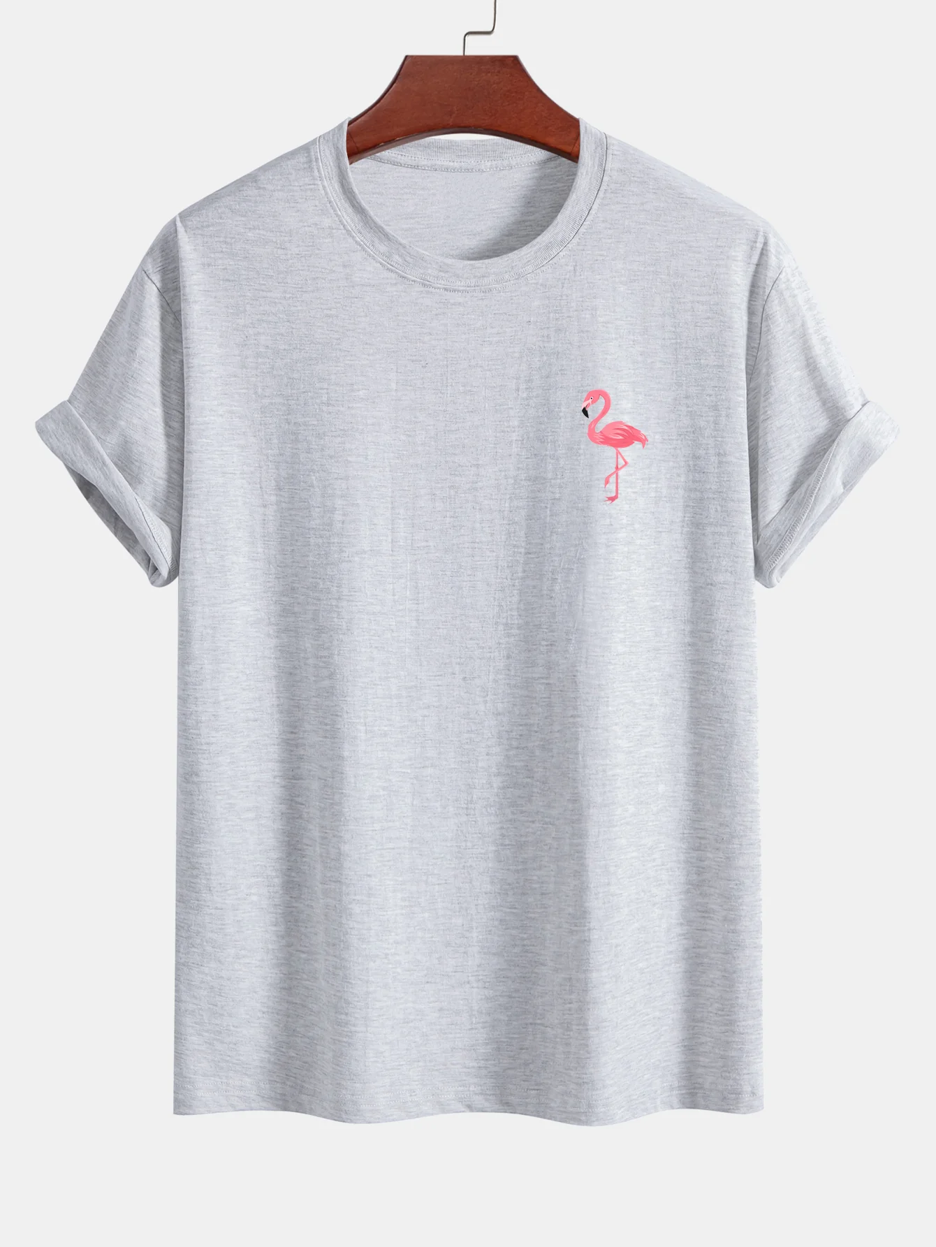 Regular Fit Flamingo Print Baumwoll-T-Shirt - Image 11