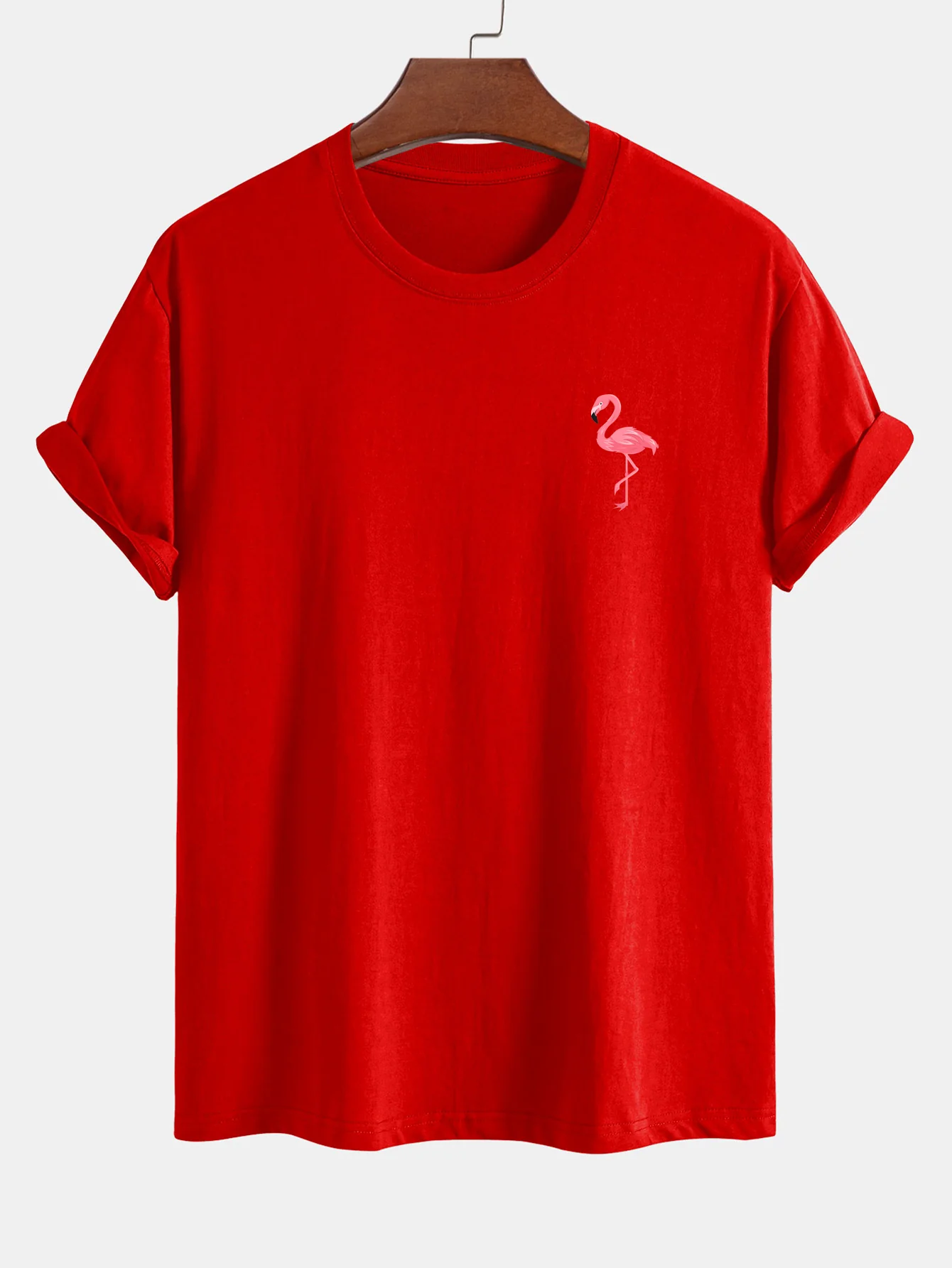 Regular Fit Flamingo Print Baumwoll-T-Shirt - Image 15