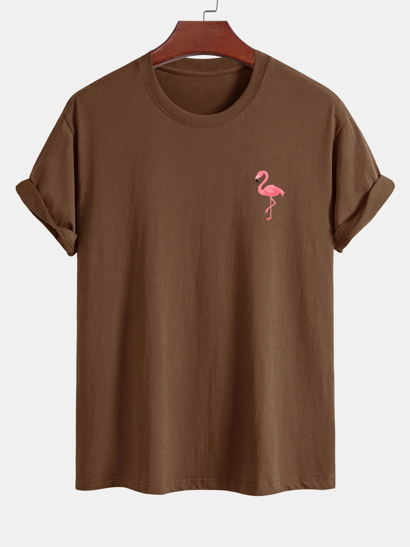 Regular Fit Flamingo Print Baumwoll-T-Shirt - Image 4