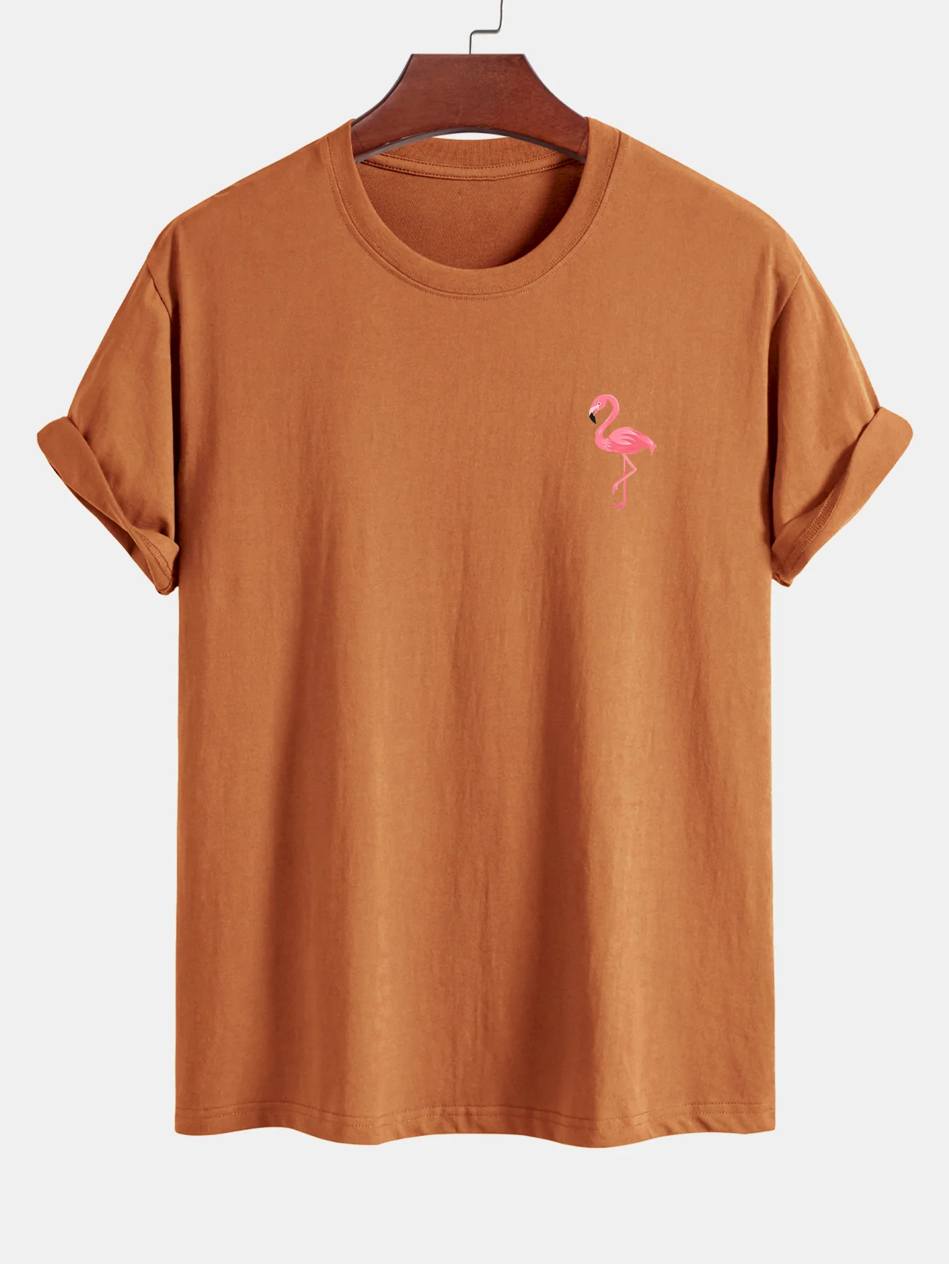 Regular Fit Flamingo Print Baumwoll-T-Shirt - Image 6