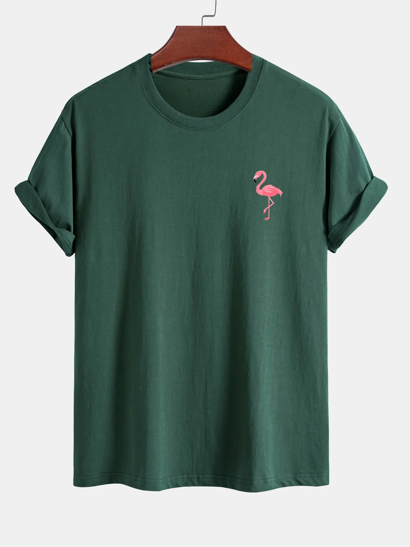 Regular Fit Flamingo Print Baumwoll-T-Shirt - Image 8