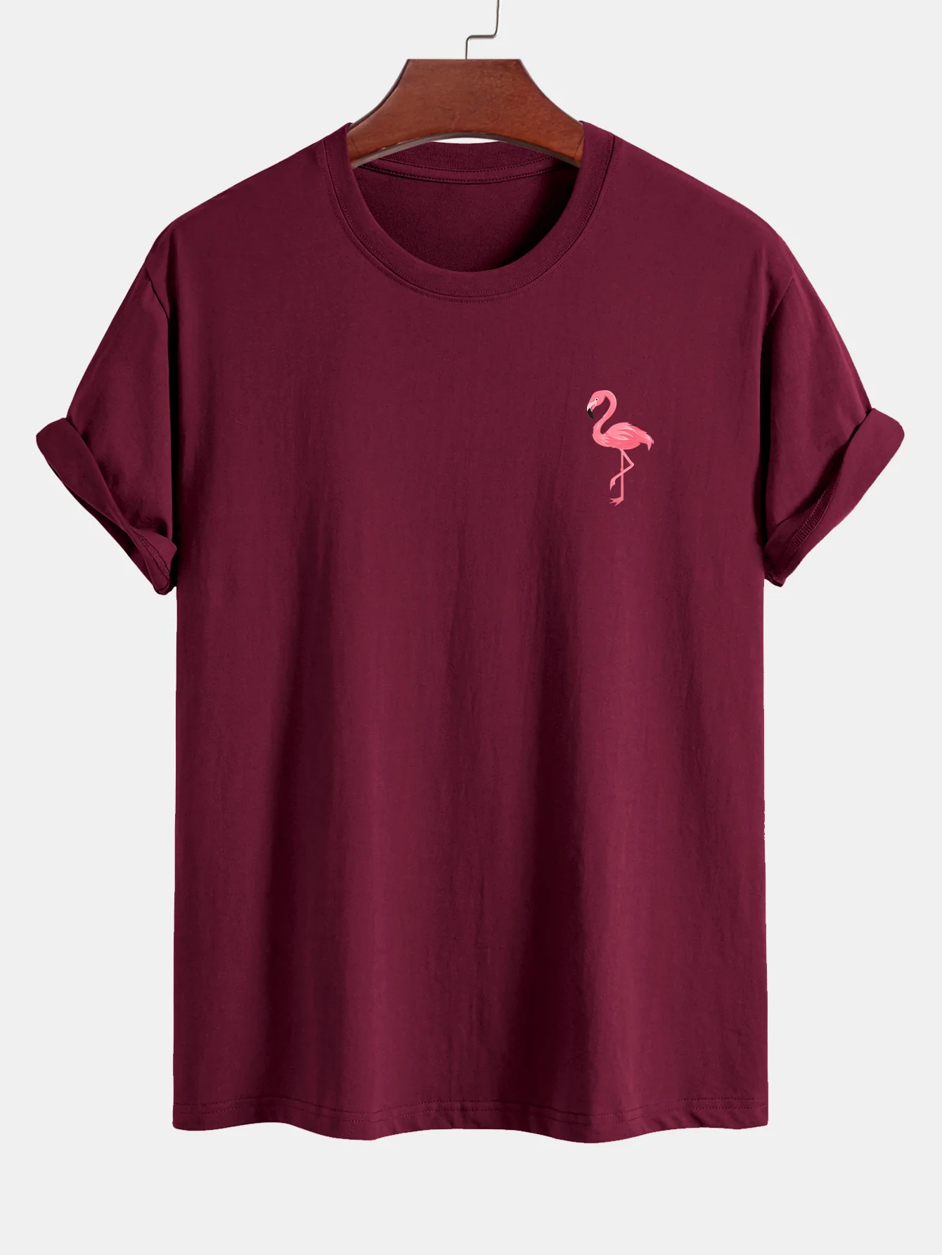 Regular Fit Flamingo Print Baumwoll-T-Shirt - Image 9