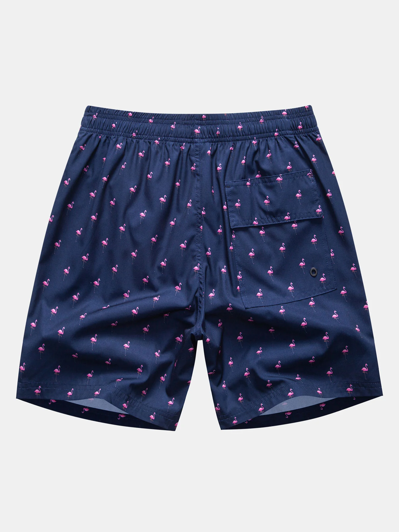 Regular Fit Flamingo Print Baumwoll-T-Shirt & Flamingo Print Kordelzug Swim Shorts - Image 8