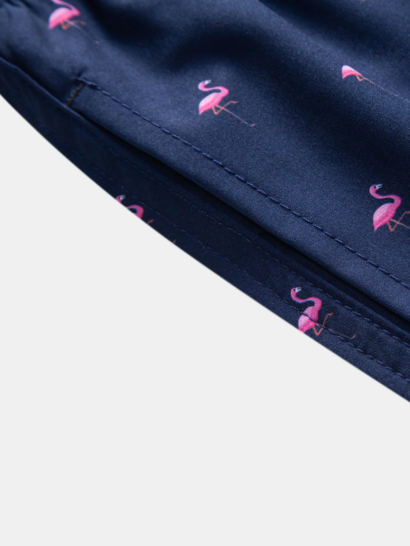 Regular Fit Flamingo Print Baumwoll-T-Shirt & Flamingo Print Kordelzug Swim Shorts - Image 9