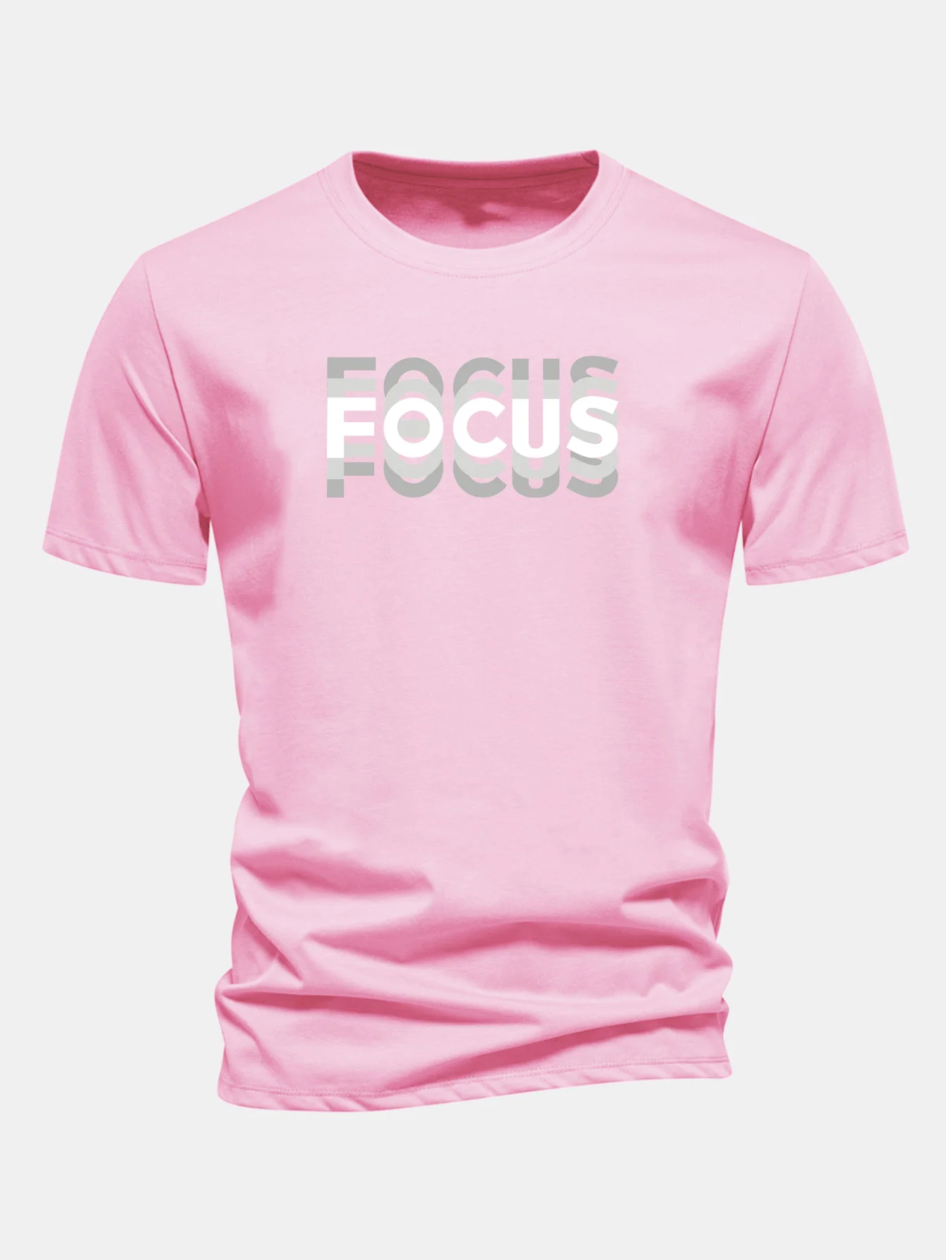 Regular Fit Focus Slogan Print Baumwoll-T-Shirt - Image 11