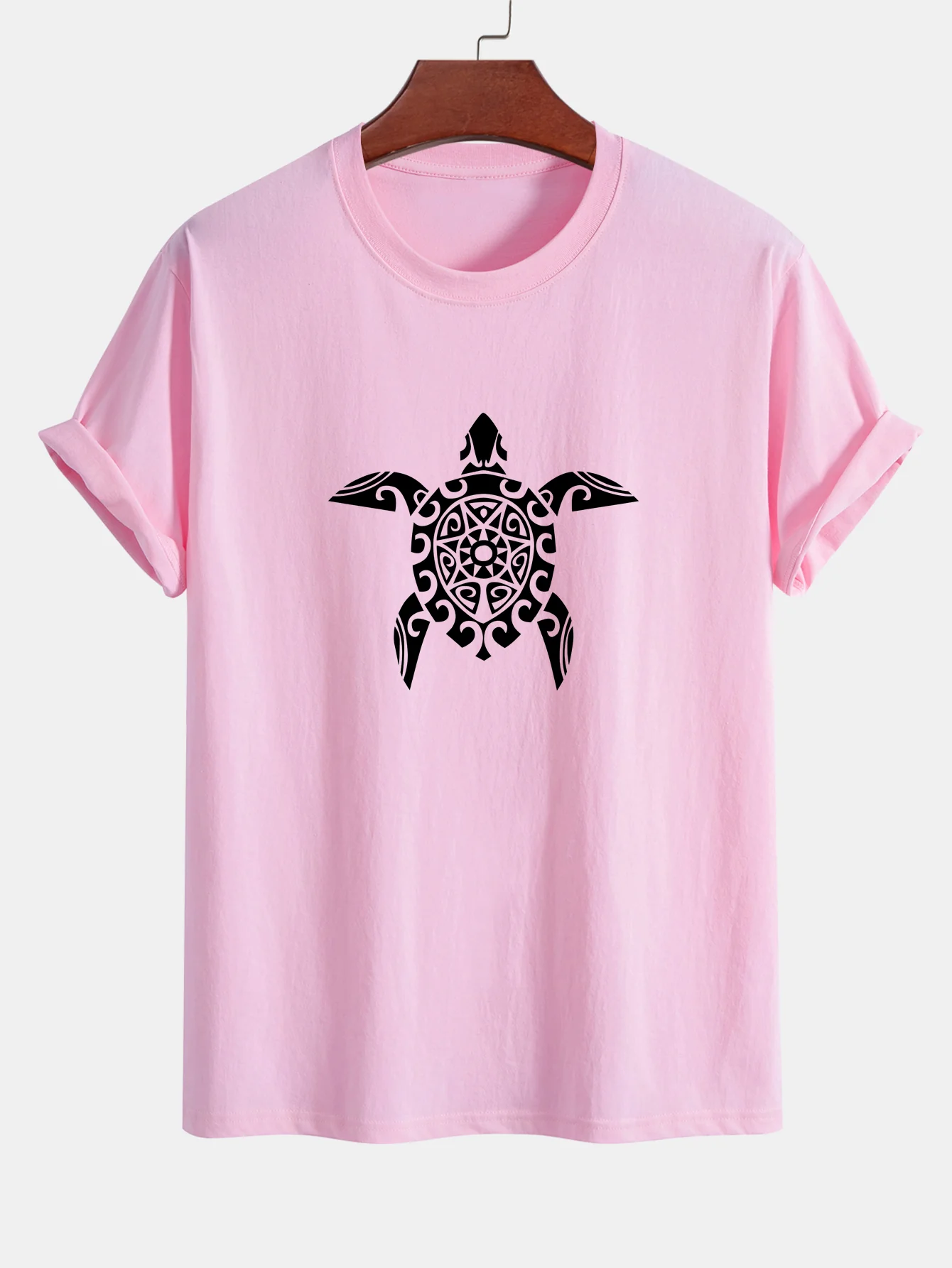 Regular Fit geometrisches T-Shirt aus Baumwolle mit Schildkrötenmuster - Image 10
