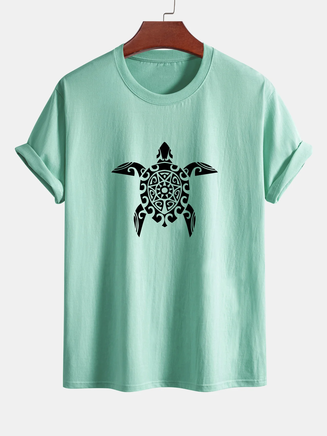 Regular Fit geometrisches T-Shirt aus Baumwolle mit Schildkrötenmuster - Image 11