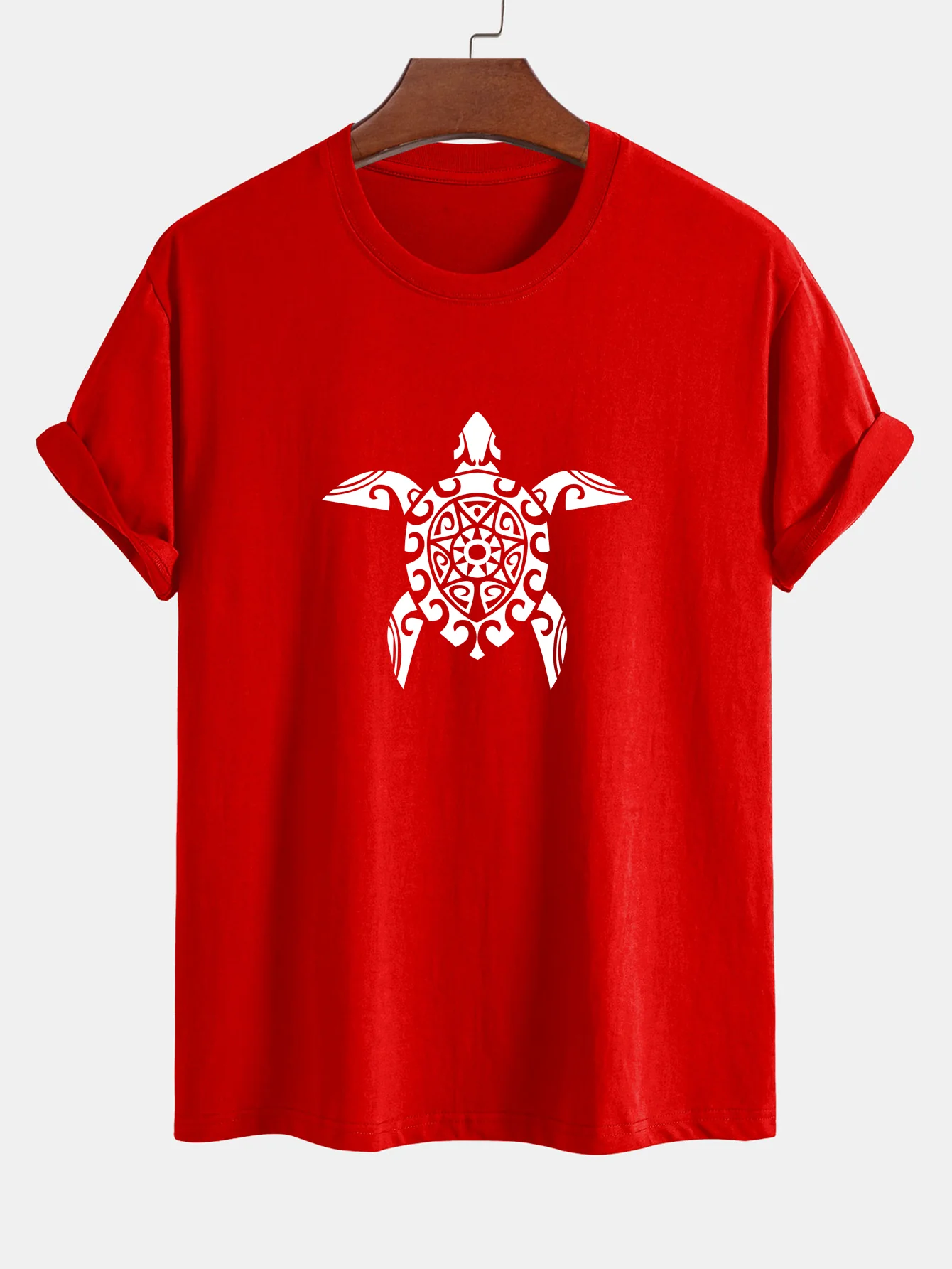 Regular Fit geometrisches T-Shirt aus Baumwolle mit Schildkrötenmuster - Image 14