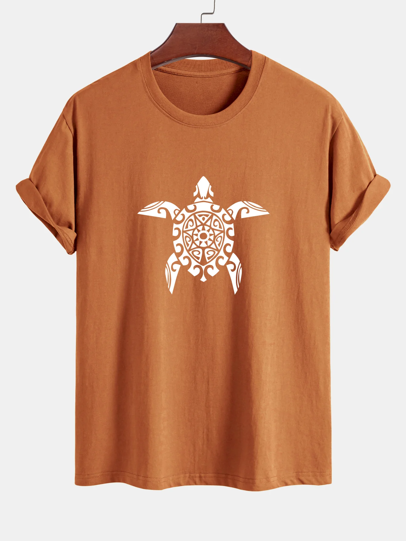 Regular Fit geometrisches T-Shirt aus Baumwolle mit Schildkrötenmuster - Image 5