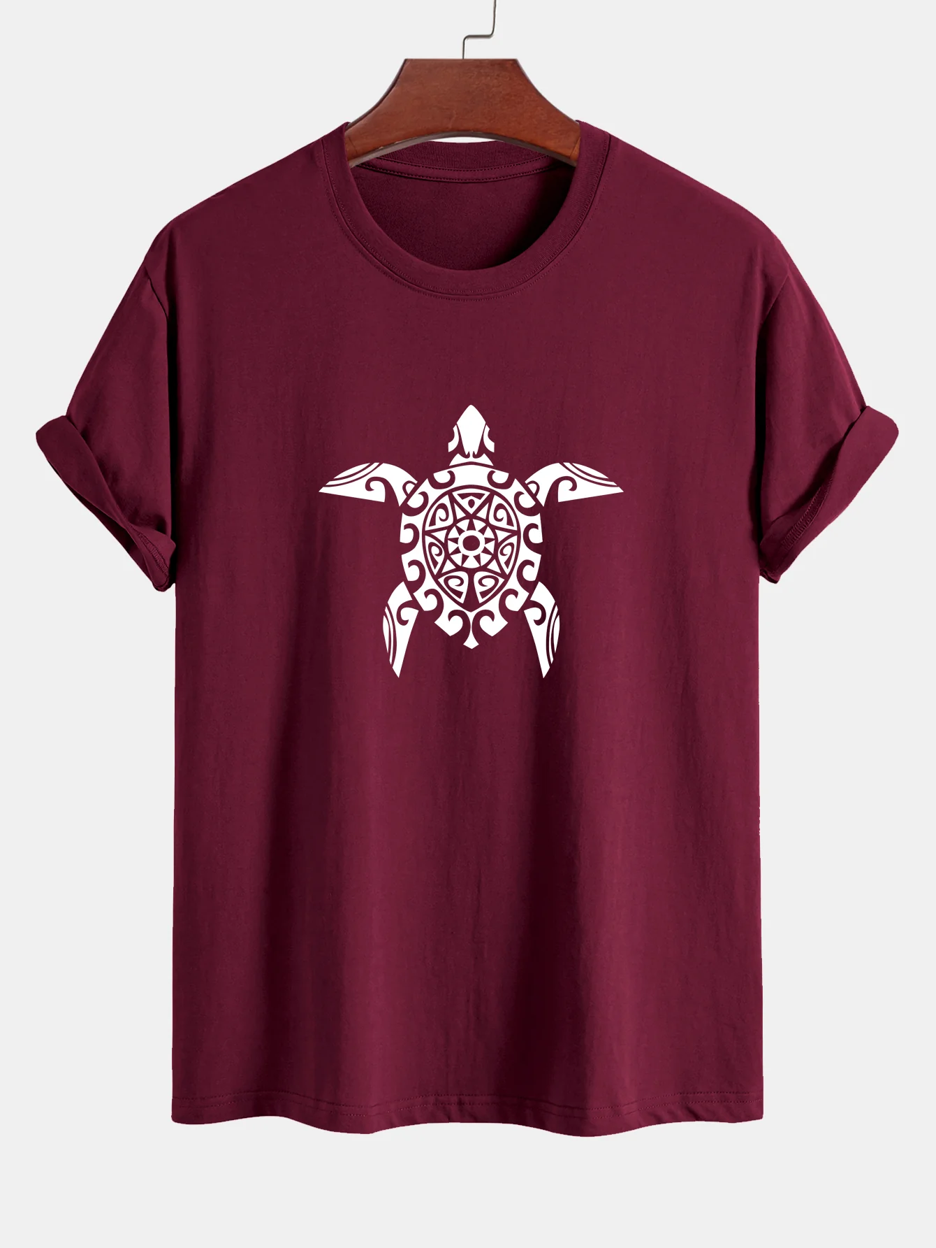 Regular Fit geometrisches T-Shirt aus Baumwolle mit Schildkrötenmuster - Image 7