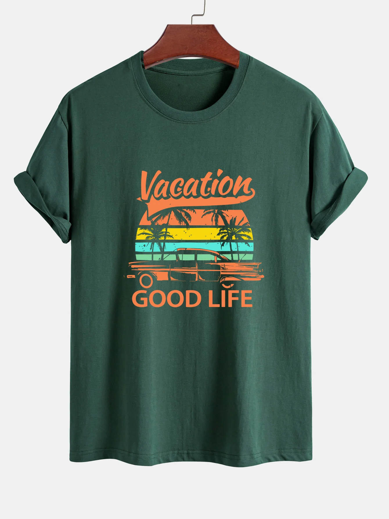 Reguläre Passform Good Life On Vacation Print Baumwoll-T-Shirt - Image 14