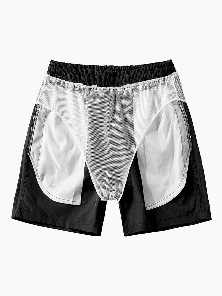 Palmenbaum-Print Hemd mit Knöpfen & Badehose - Image 6