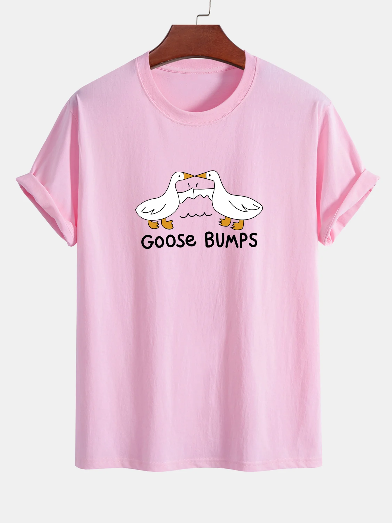 Regular Fit Gänse-Fauststoß Druck Baumwoll-T-Shirt - Image 10