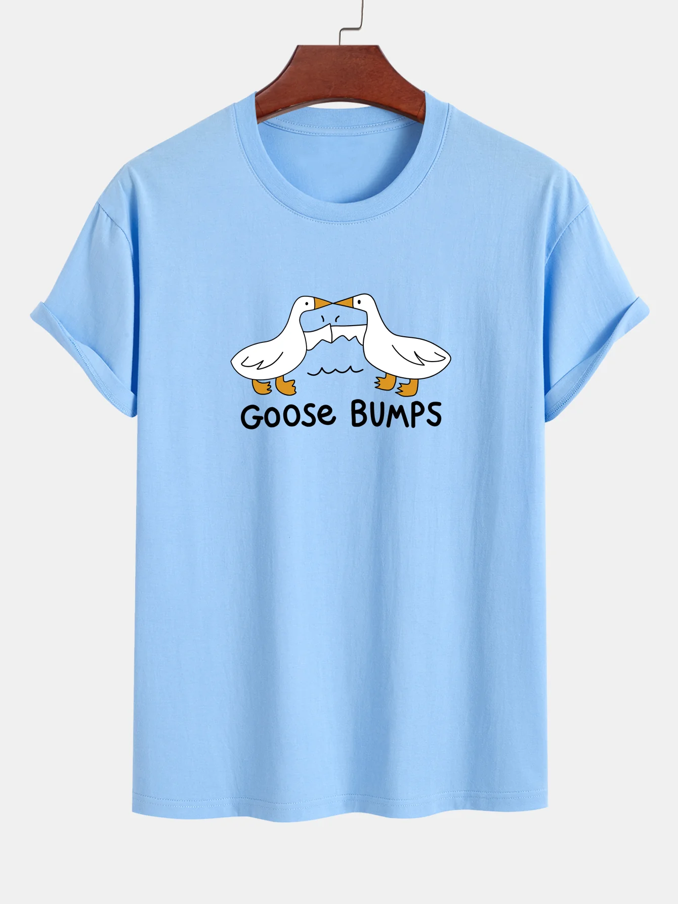 Regular Fit Gänse-Fauststoß Druck Baumwoll-T-Shirt - Image 12