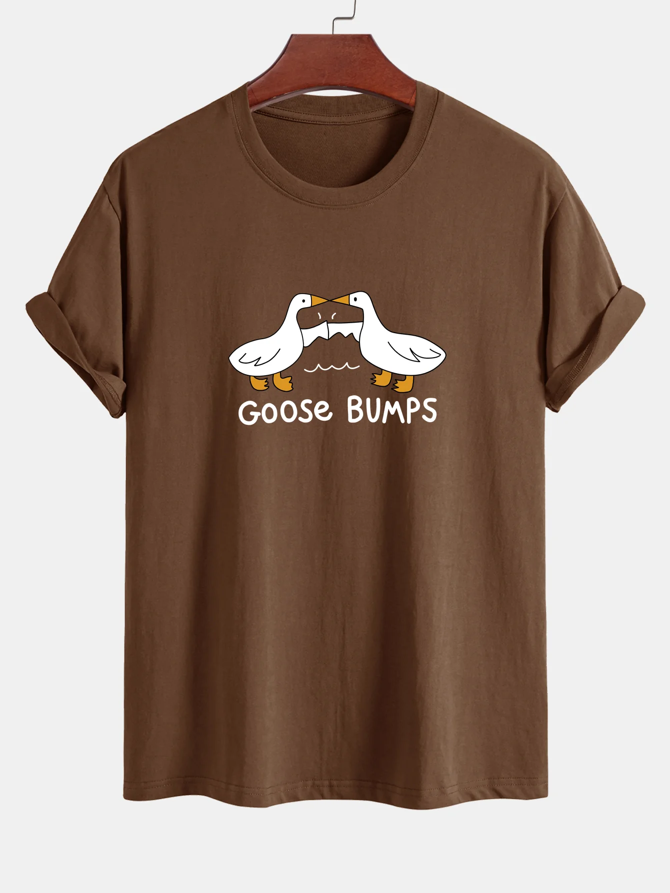 Regular Fit Gänse-Fauststoß Druck Baumwoll-T-Shirt - Image 2