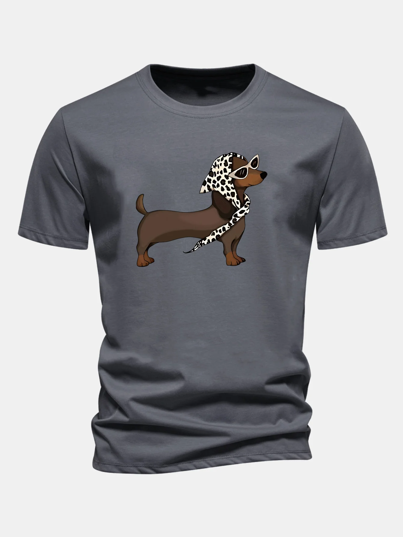 Regular Fit Headscarf Dachshund Print Cotton T-Shirt - Image 10