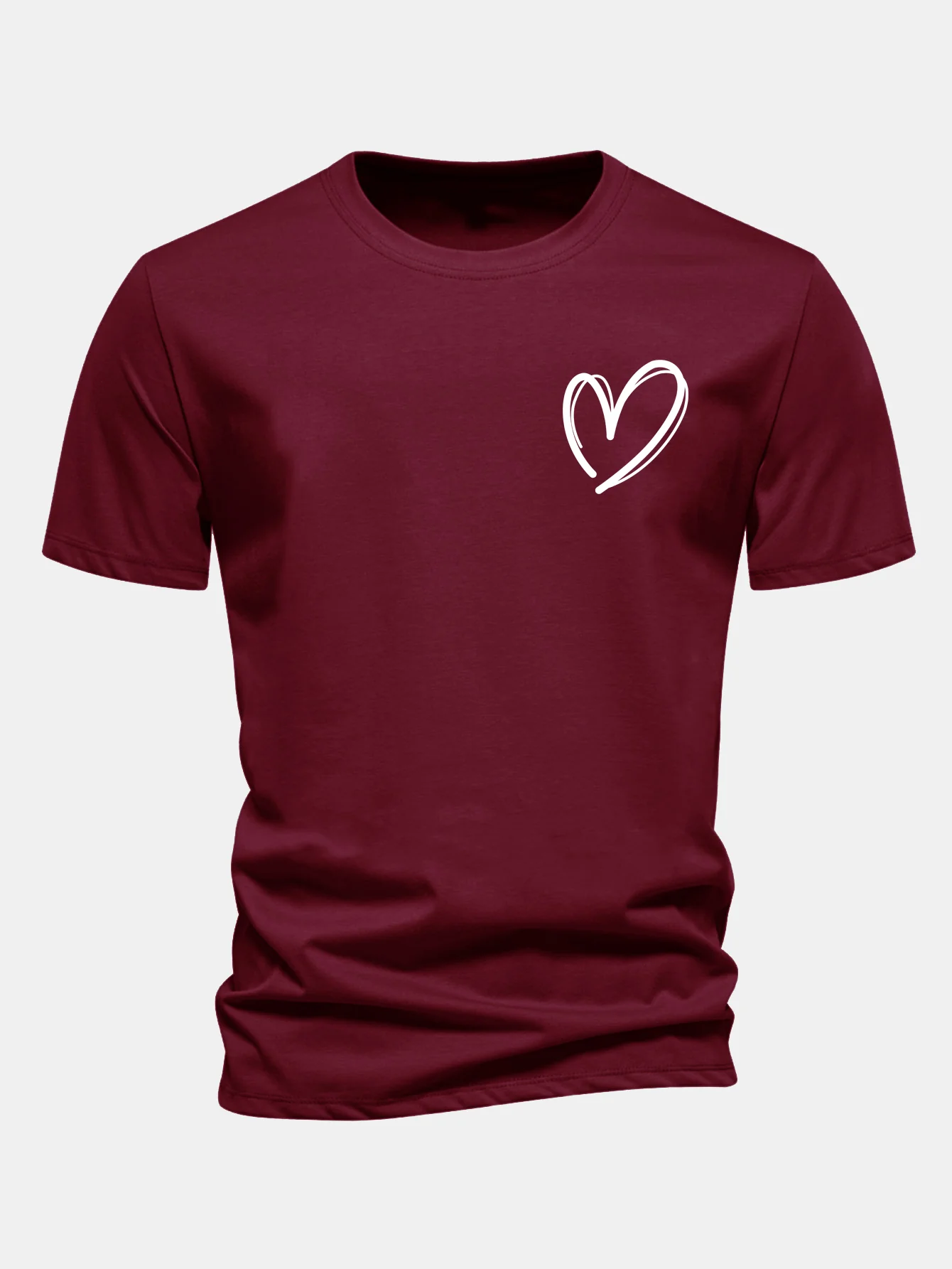 Regular Fit Heart Print Cotton T-Shirt - Image 11