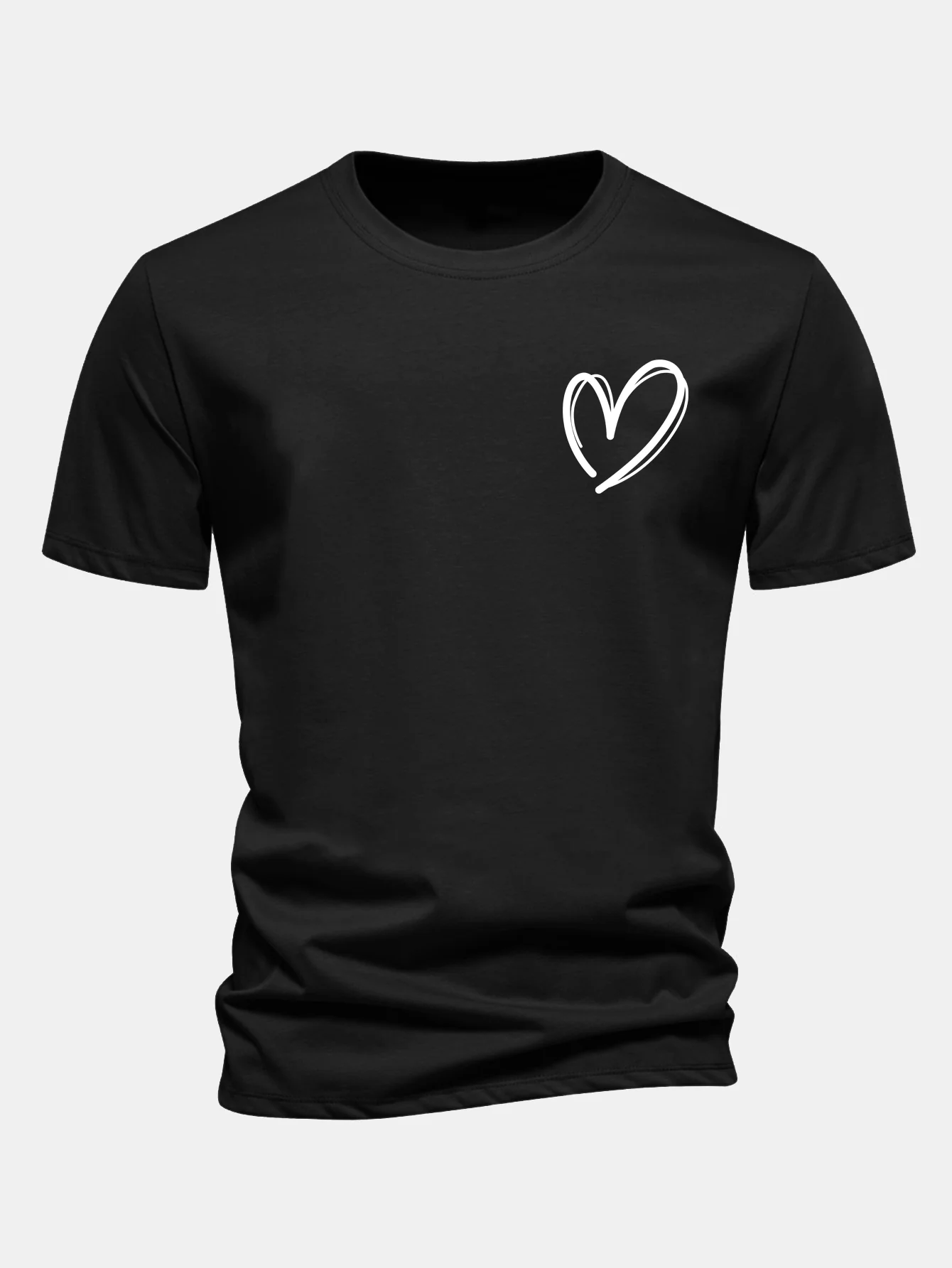 Regular Fit Heart Print Cotton T-Shirt - Image 2