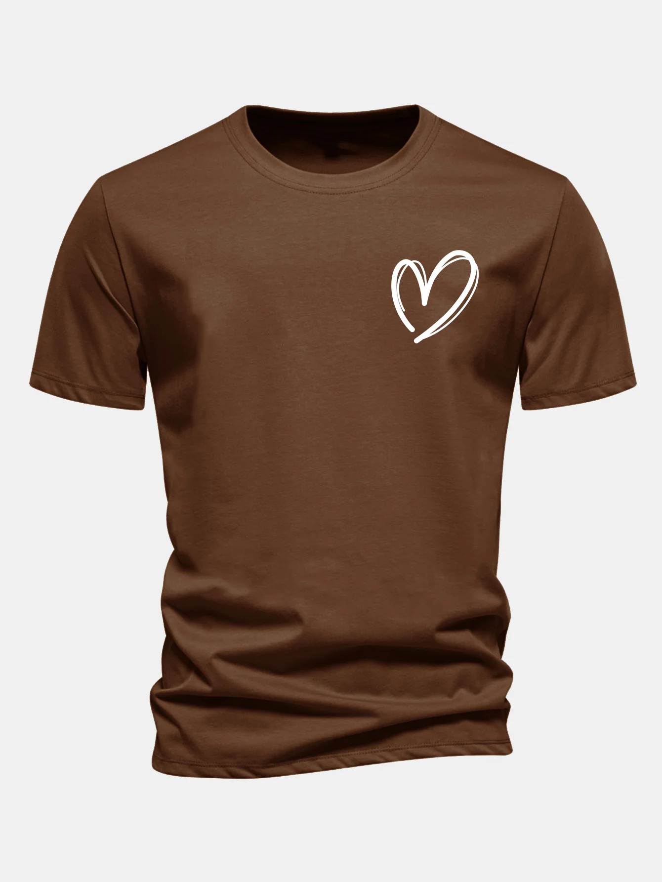 Regular Fit Heart Print Cotton T-Shirt - Image 7