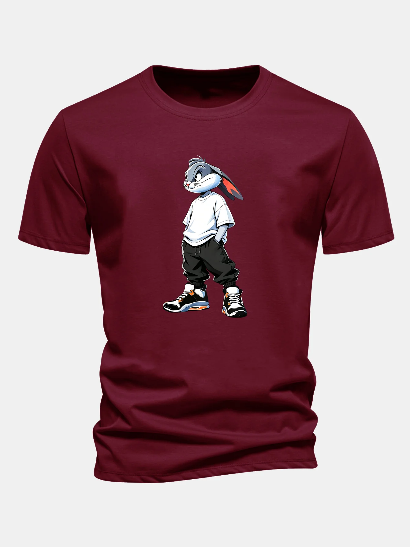 Regular Fit Cool Rabbit Print Cotton T-Shirt - Image 10