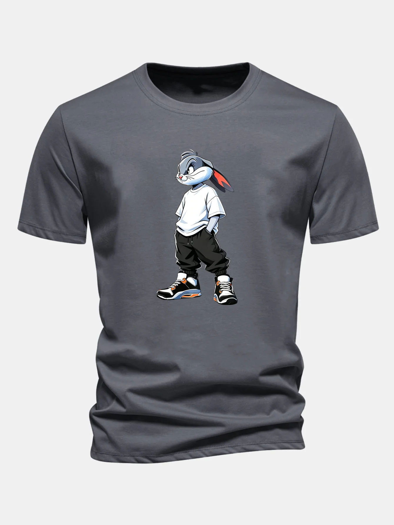Regular Fit Cool Rabbit Print Cotton T-Shirt - Image 11