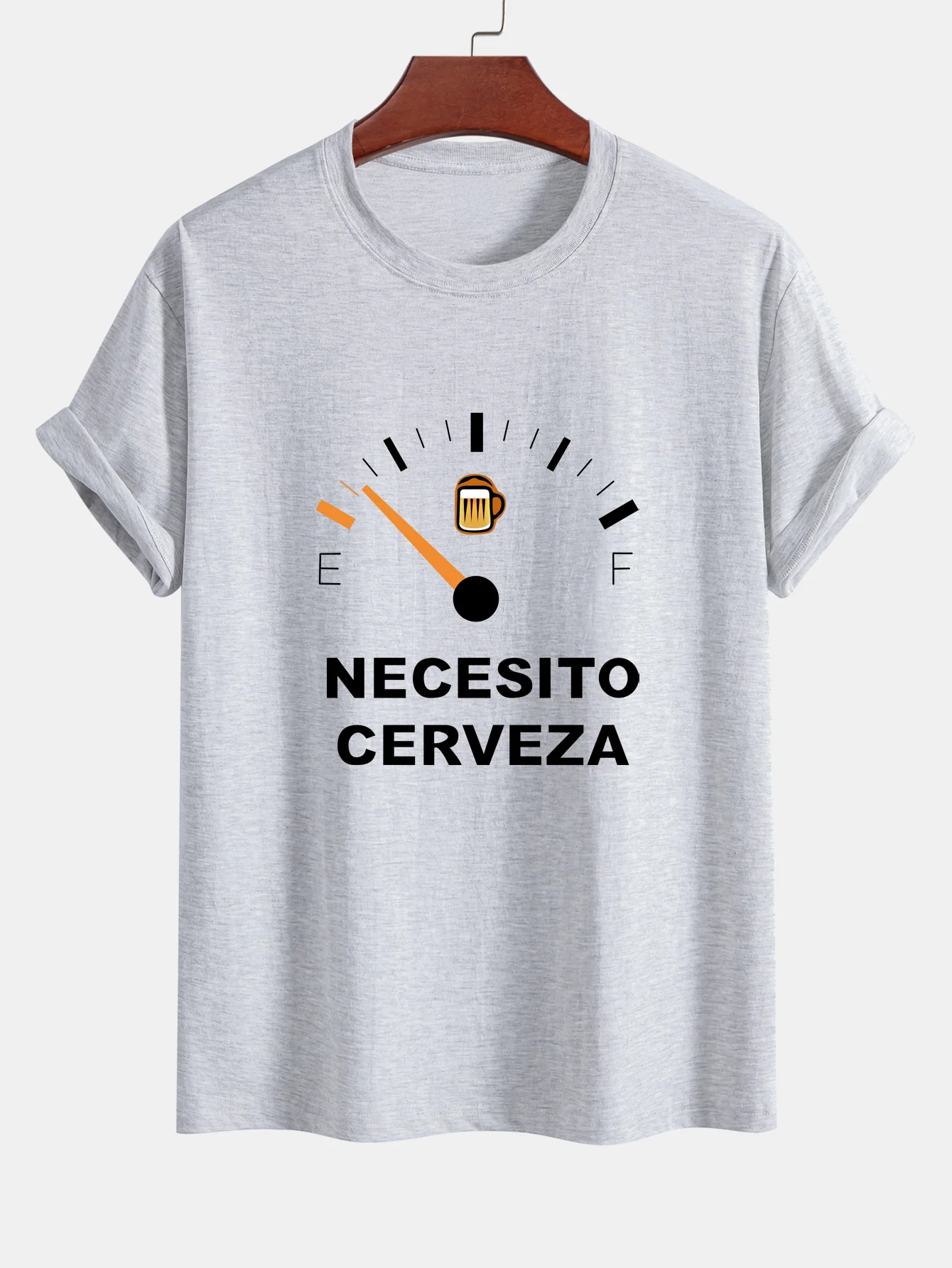 Regular Fit I Need Beer Print Baumwoll-T-Shirt - Image 11