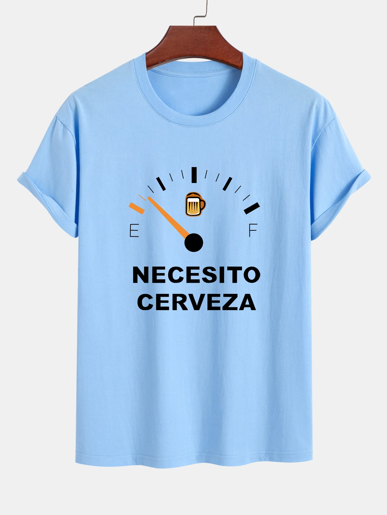 Regular Fit I Need Beer Print Baumwoll-T-Shirt - Image 13