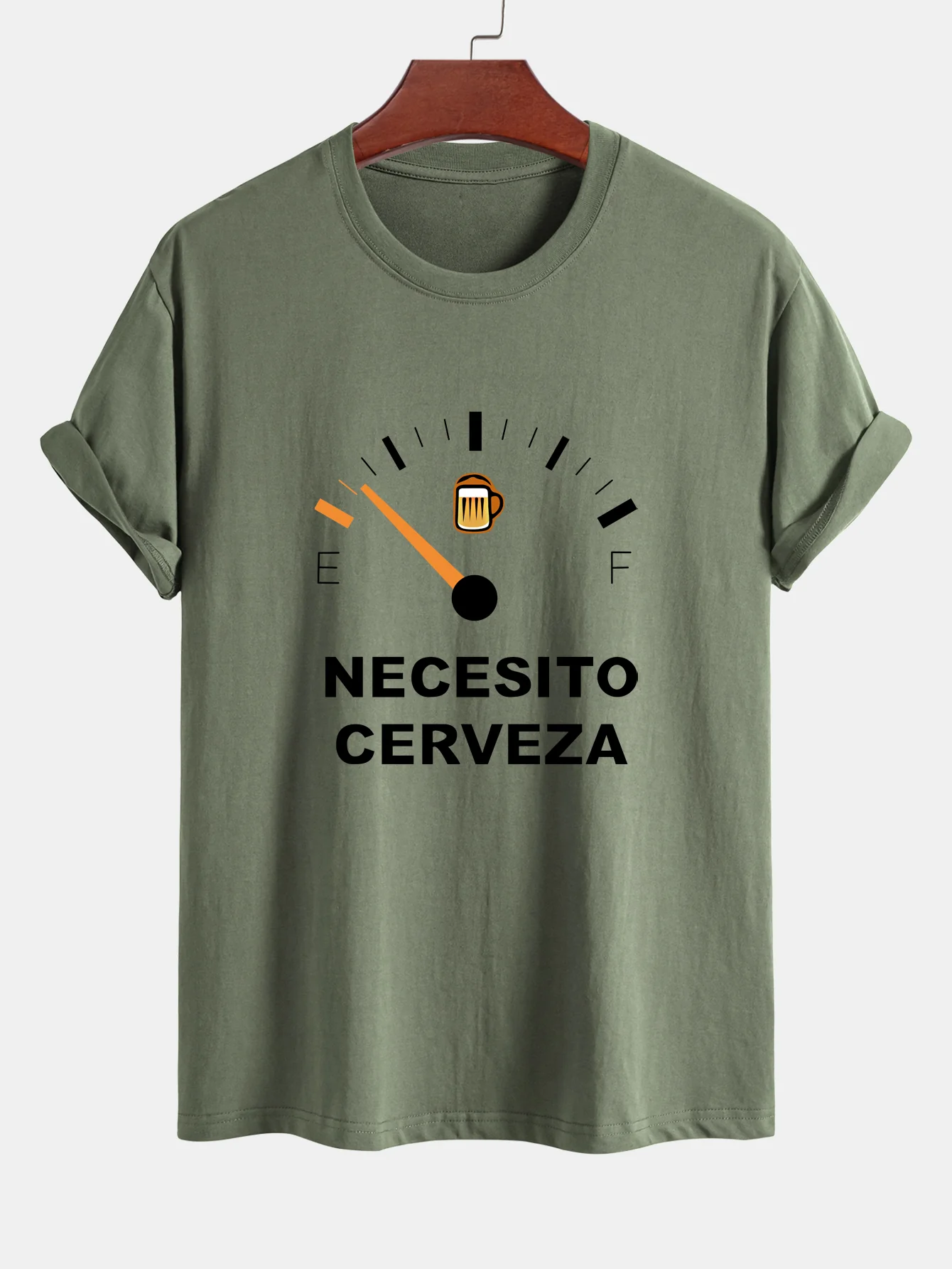 Regular Fit I Need Beer Print Baumwoll-T-Shirt - Image 14