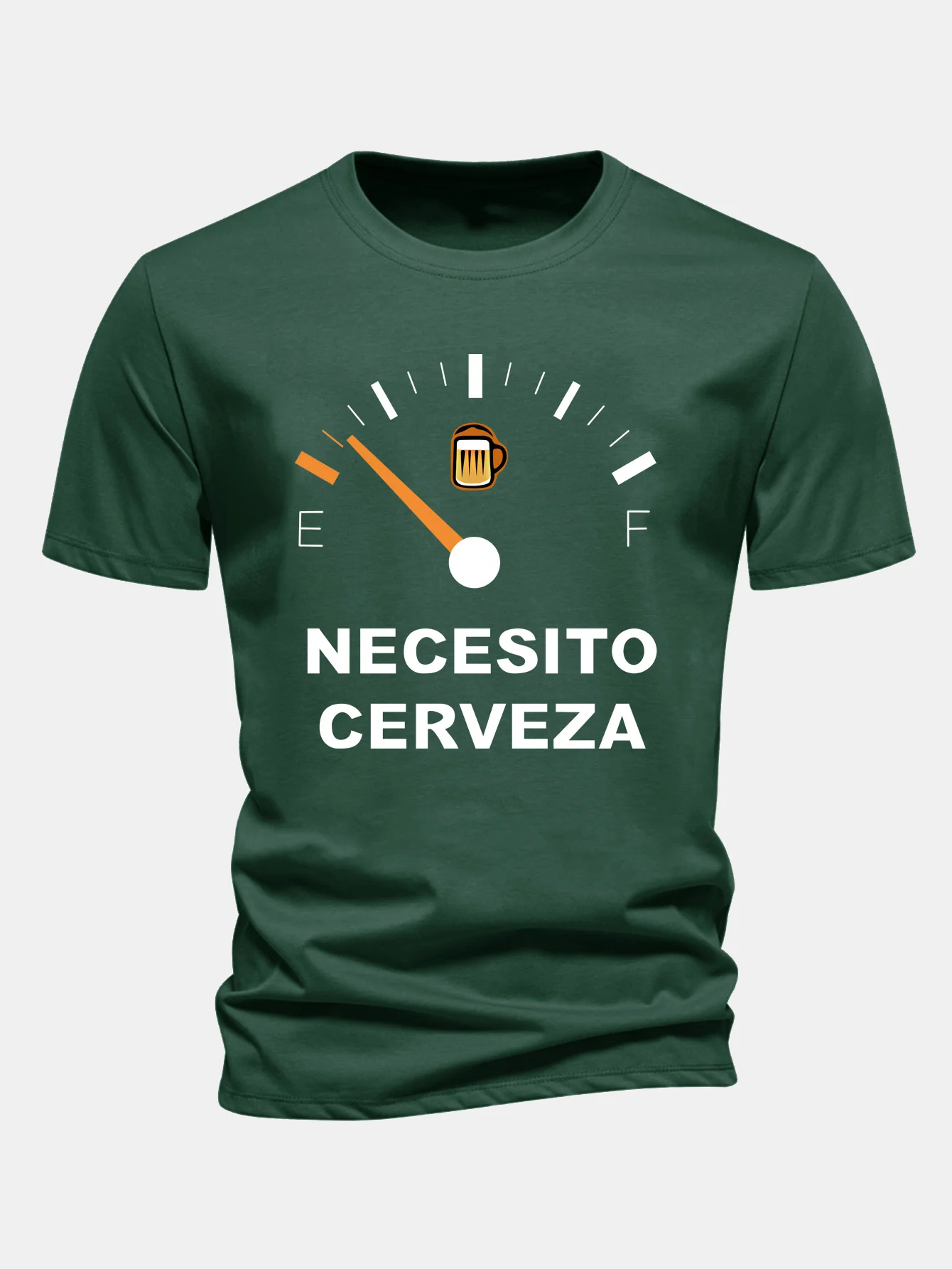 Regular Fit I Need Beer Print Baumwoll-T-Shirt - Image 10
