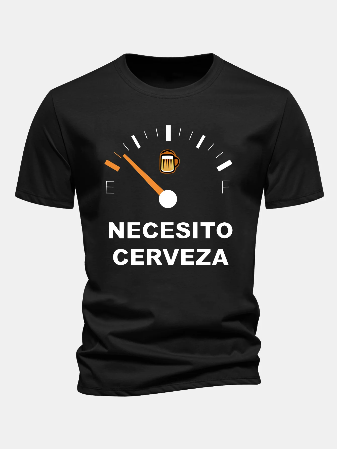 Regular Fit I Need Beer Print Baumwoll-T-Shirt - Image 2