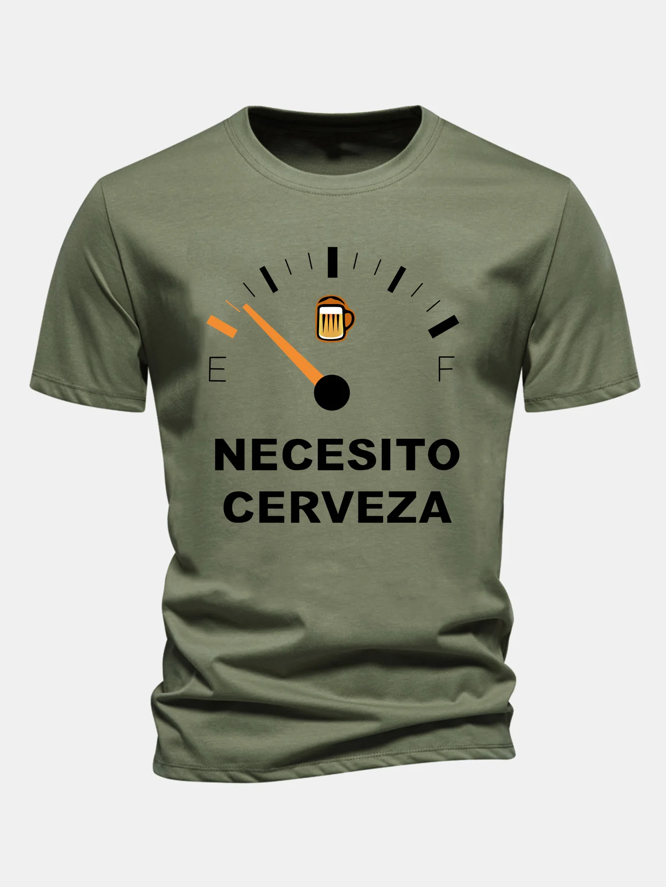 Regular Fit I Need Beer Print Baumwoll-T-Shirt - Image 3