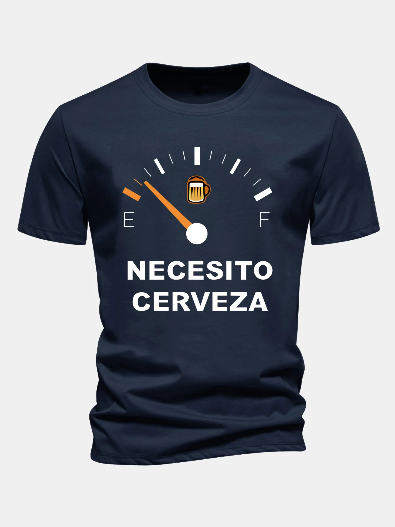 Regular Fit I Need Beer Print Baumwoll-T-Shirt - Image 4