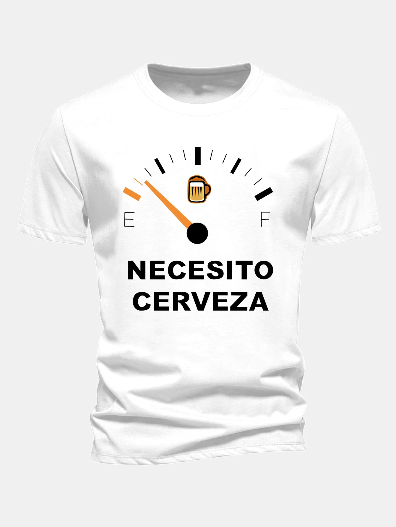Regular Fit I Need Beer Print Baumwoll-T-Shirt - Image 5