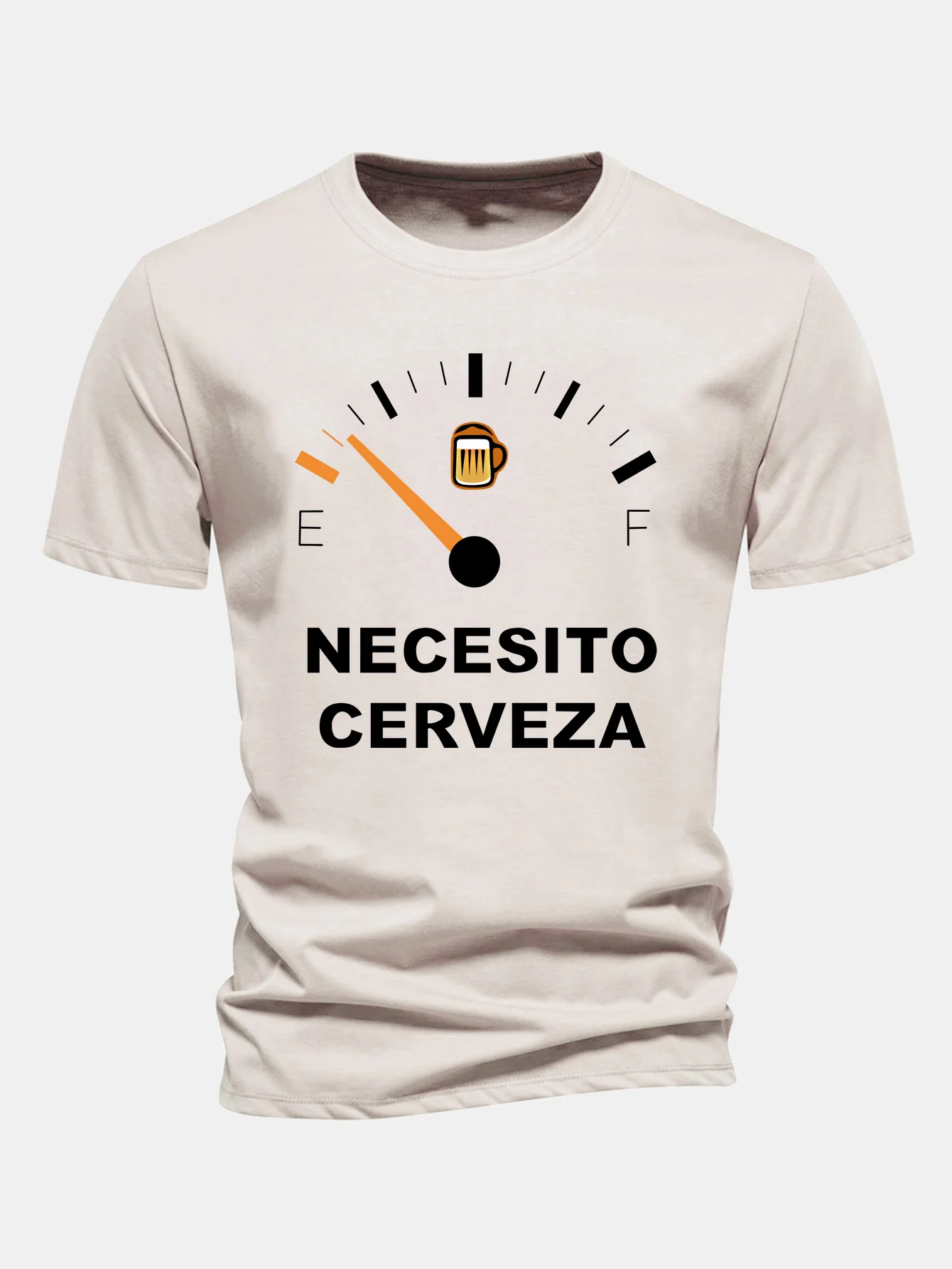 Regular Fit I Need Beer Print Baumwoll-T-Shirt - Image 6