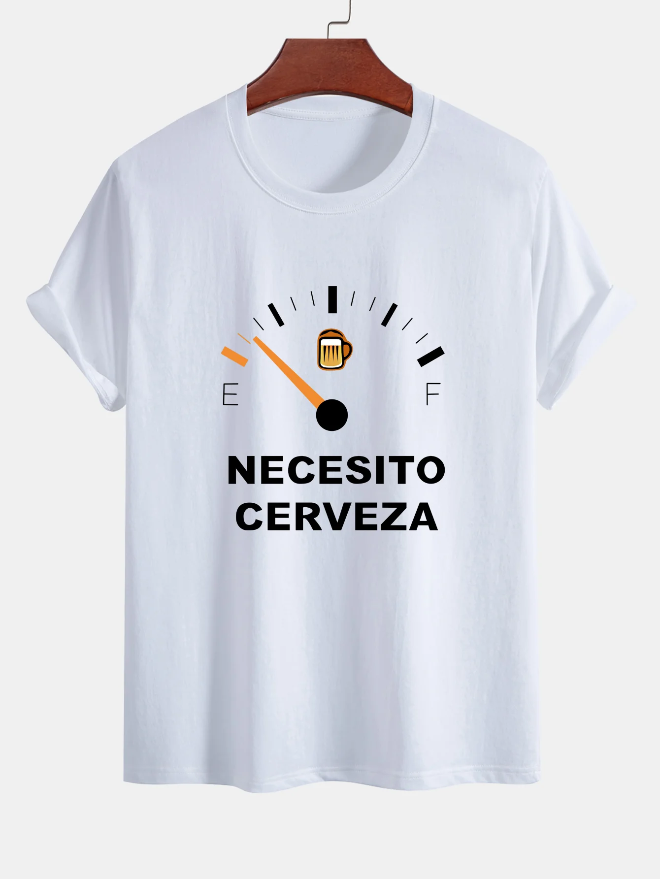 Regular Fit I Need Beer Print Baumwoll-T-Shirt - Image 2