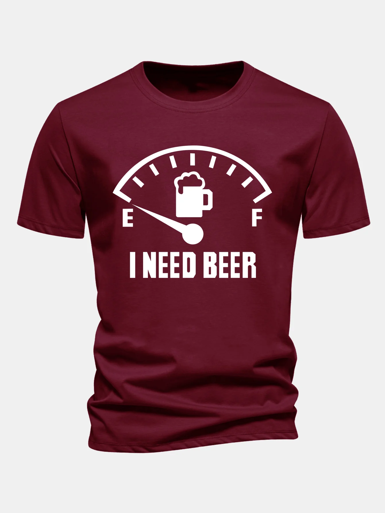 Regular Fit I Need Beer Print Baumwoll-T-Shirt - Image 10