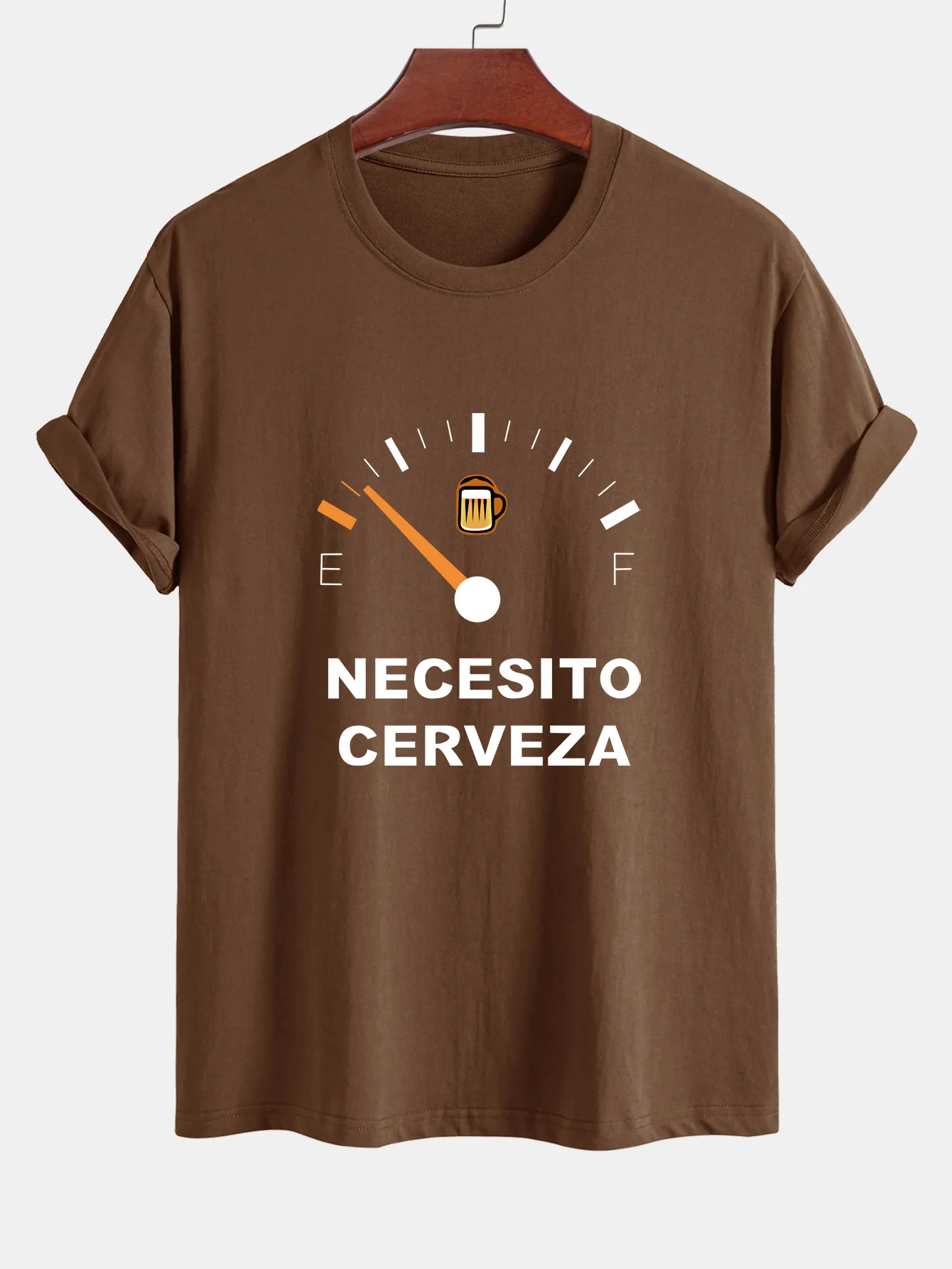 Regular Fit I Need Beer Print Baumwoll-T-Shirt - Image 3