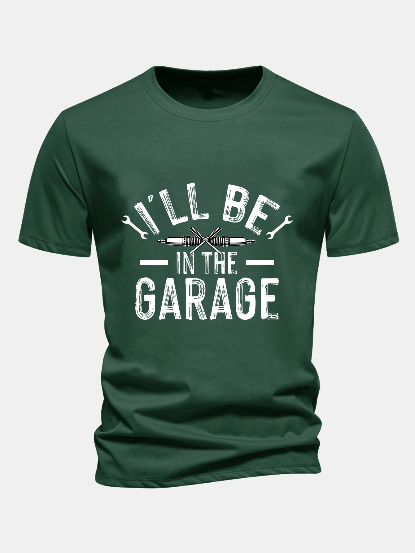 Regular Fit Ich Bin In Der Garage Print Baumwoll-T-Shirt - Image 10