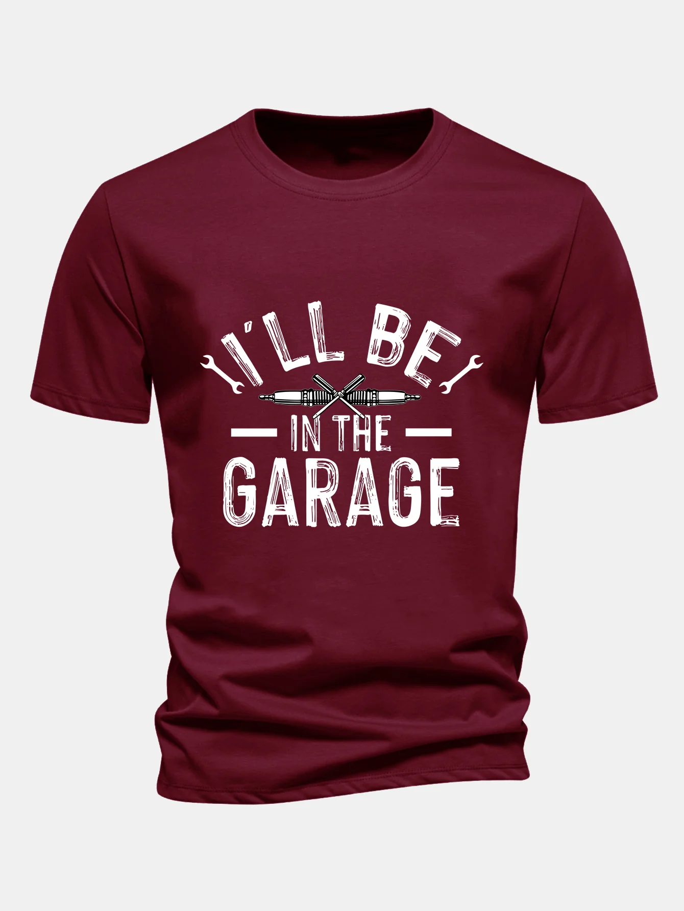 Regular Fit Ich Bin In Der Garage Print Baumwoll-T-Shirt - Image 11