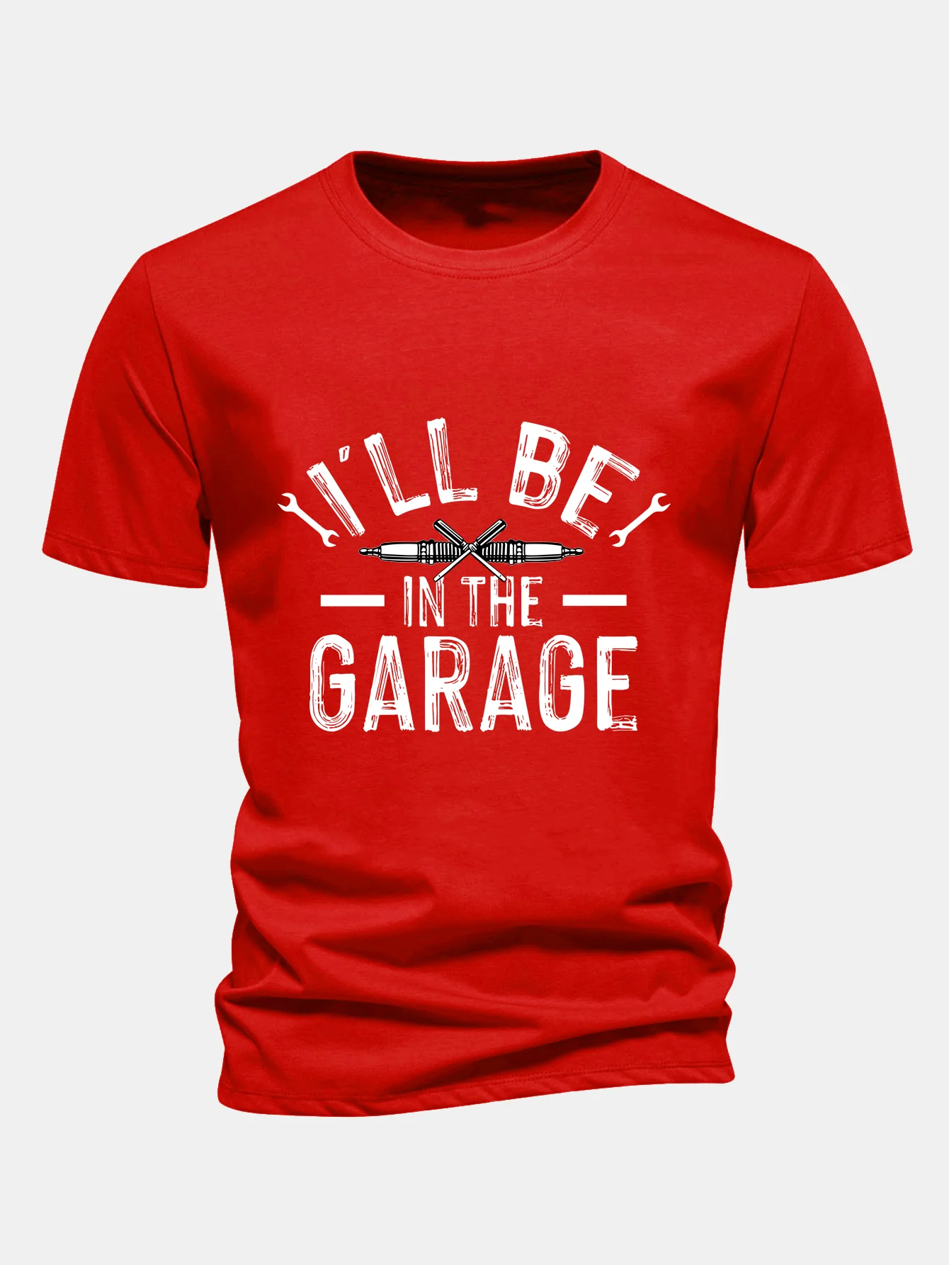 Regular Fit Ich Bin In Der Garage Print Baumwoll-T-Shirt - Image 12