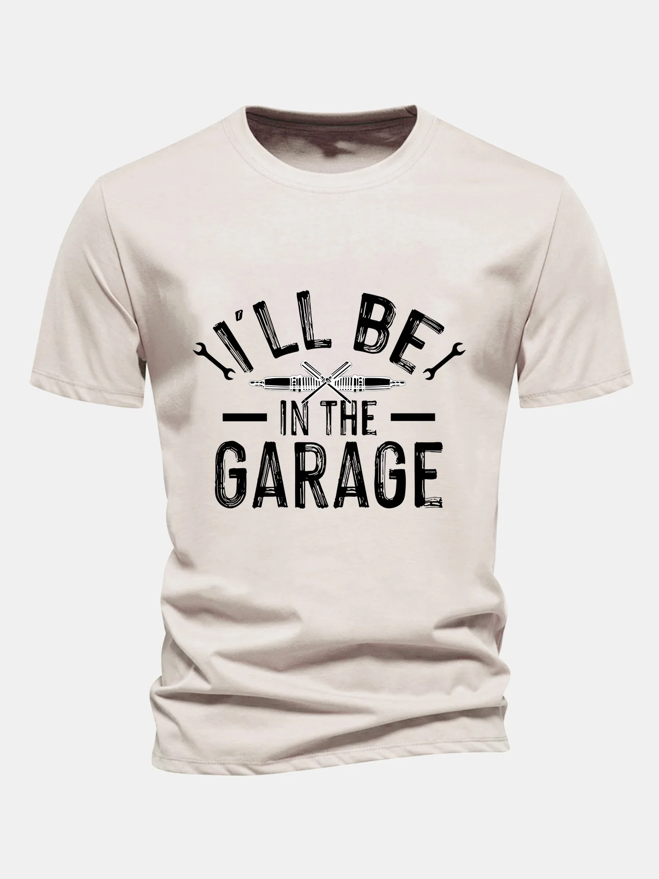 Regular Fit Ich Bin In Der Garage Print Baumwoll-T-Shirt - Image 5