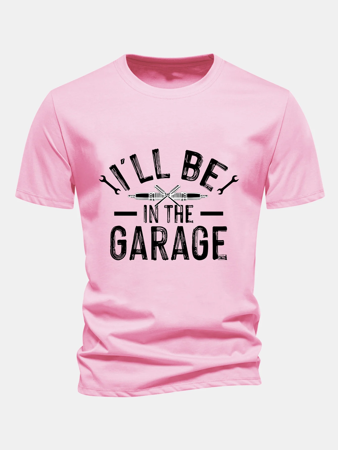 Regular Fit Ich Bin In Der Garage Print Baumwoll-T-Shirt - Image 6