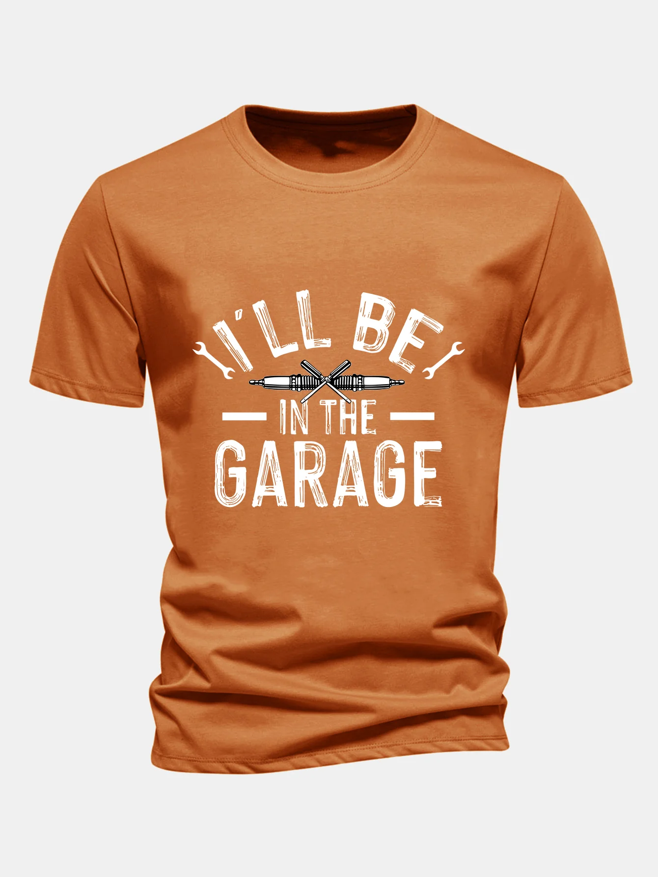 Regular Fit Ich Bin In Der Garage Print Baumwoll-T-Shirt - Image 7