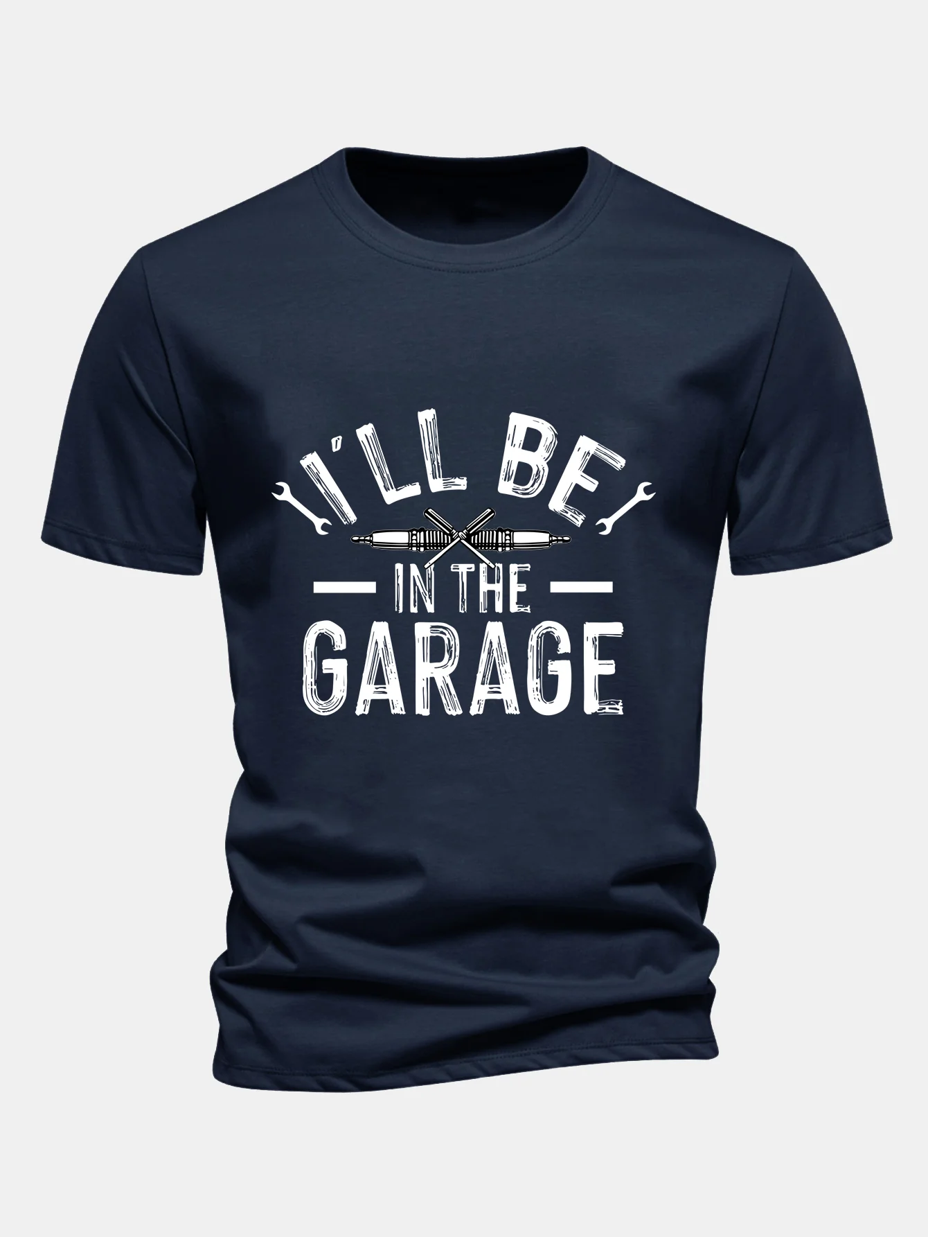 Regular Fit Ich Bin In Der Garage Print Baumwoll-T-Shirt - Image 8