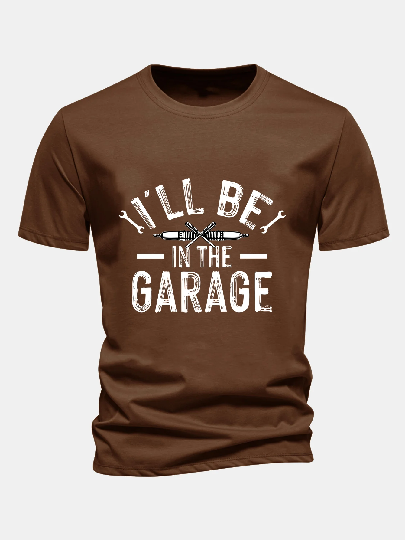 Regular Fit Ich Bin In Der Garage Print Baumwoll-T-Shirt - Image 9