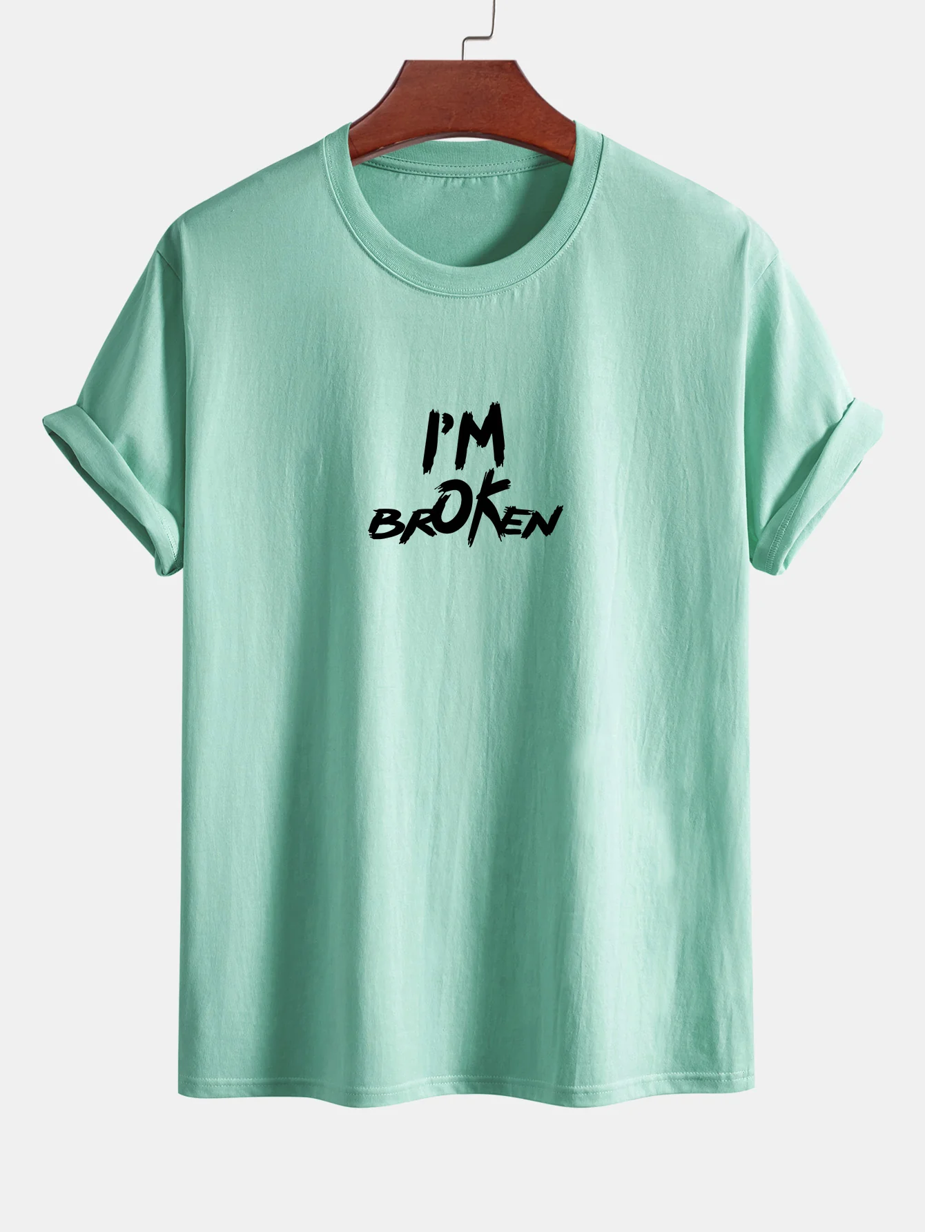 Regular Fit I'm Broken Print Baumwoll-T-Shirt - Image 11