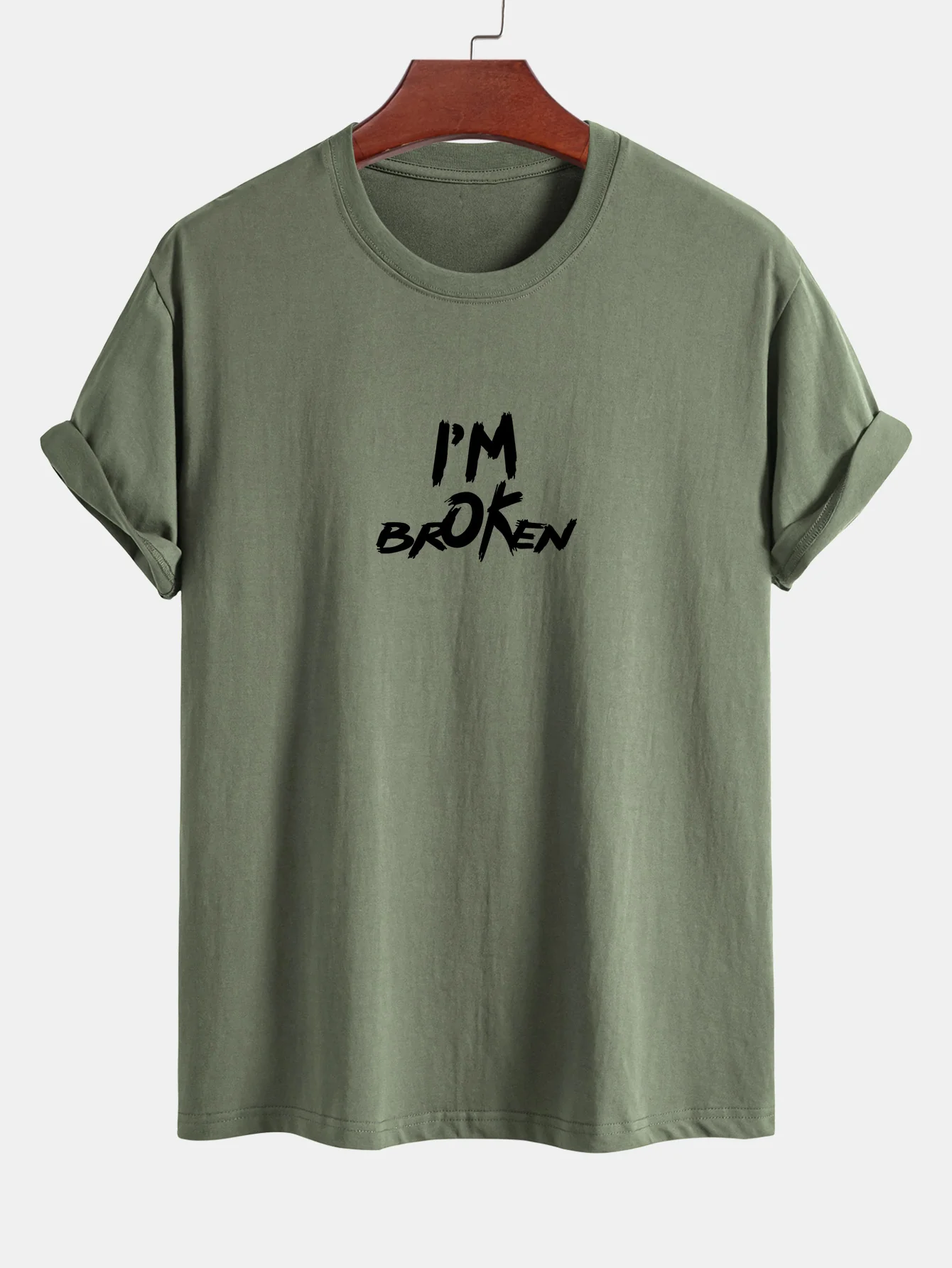 Regular Fit I'm Broken Print Baumwoll-T-Shirt - Image 13